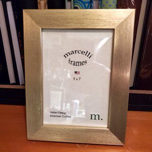 FG Galassi & Marcelli Frames One 5"x7" Handcrafted Goldtone Modern Frame New